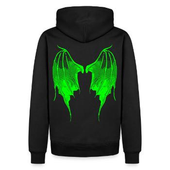2reborn Devilwings Wings Devil Demon Wings vert - Sweat à capuche Premium bio Homme - noir - Dos - Nico (187cm)