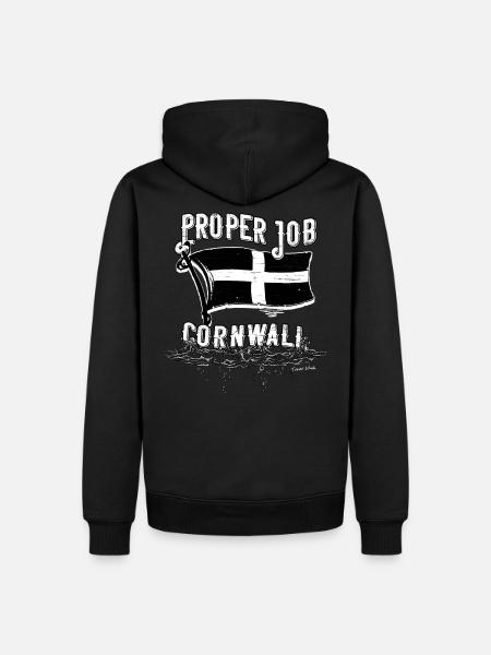 Proper Job Cornwall - Men’s Premium Organic Hoodie - black