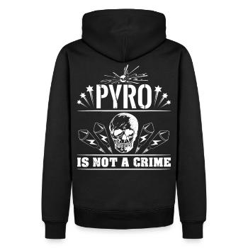 Pyro n'est pas un feu d'artifice du crime du Nouvel An - Sweat à capuche Premium bio Homme - noir - Dos - Nico (187cm)