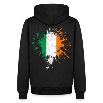 Drapeau irlandais - Sweat à capuche Premium bio Homme - noir - Dos - Nico (187cm)