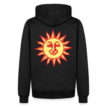 LSD Orange Sunshine 1969 - Männer Premium Bio Hoodie - Schwarz - Hinten - Nico (187cm)