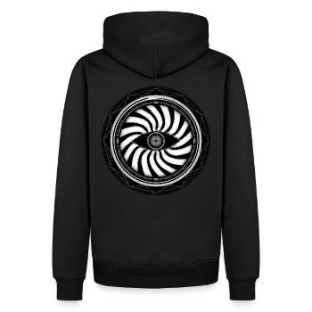 Œil de la Sagesse Psychédélique - Sweat à capuche Premium bio Homme - noir - Dos - Nico (187cm)