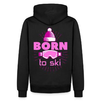 Born To Ski Bonnet d’hiver et lunettes de ski - Sweat à capuche Premium bio Homme - noir - Dos - Nico (187cm)