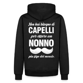 Regalo Per Il Migliore Nonno del Mondo - Männer Premium Bio Hoodie - Schwarz - Hinten - Nico (187cm)