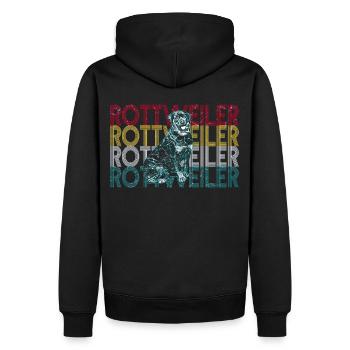 M. Rottweiler - Sweat à capuche Premium bio Homme - noir - Dos - Nico (187cm)