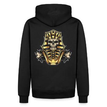 Cadeau de l'Égypte égyptienne du pharaon Anubis - Sweat à capuche Premium bio Homme - noir - Dos - Nico (187cm)