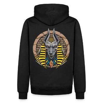 Anubis dieu égyptien divinité Egypte cadeau - Sweat à capuche Premium bio Homme - noir - Dos - Nico (187cm)