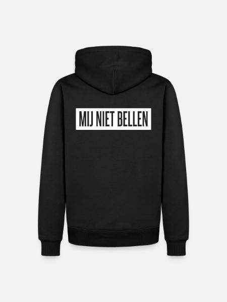 Mij niet bellen - Mannen Premium Bio hoodie - zwart