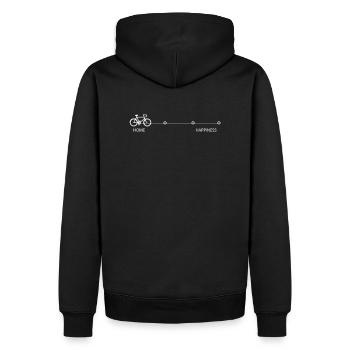 Cycle vers le bonheur - Sweat à capuche Premium bio Homme - noir - Dos - Nico (187cm)