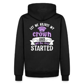 couronne - Sweat à capuche Premium bio Homme - noir - Dos - Nico (187cm)