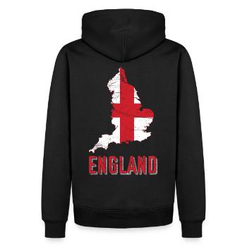 Angleterre - Sweat à capuche Premium bio Homme - noir - Dos - Nico (187cm)