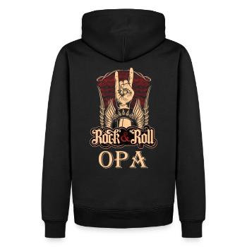 OPA - Rock & Roll Großvater Geschenk - Männer Premium Bio Hoodie - Schwarz - Hinten - Nico (187cm)