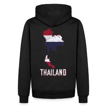 Thaïlande Fan - Sweat à capuche Premium bio Homme - noir - Dos - Nico (187cm)