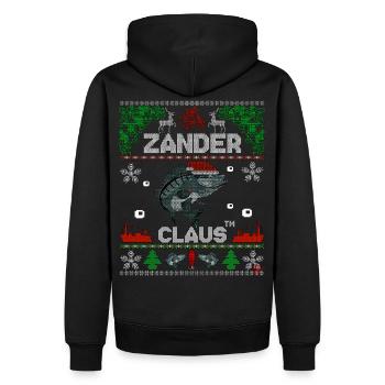 Zander Claus ® La tenue de Noël originale! - Sweat à capuche Premium bio Homme - noir - Dos - Nico (187cm)