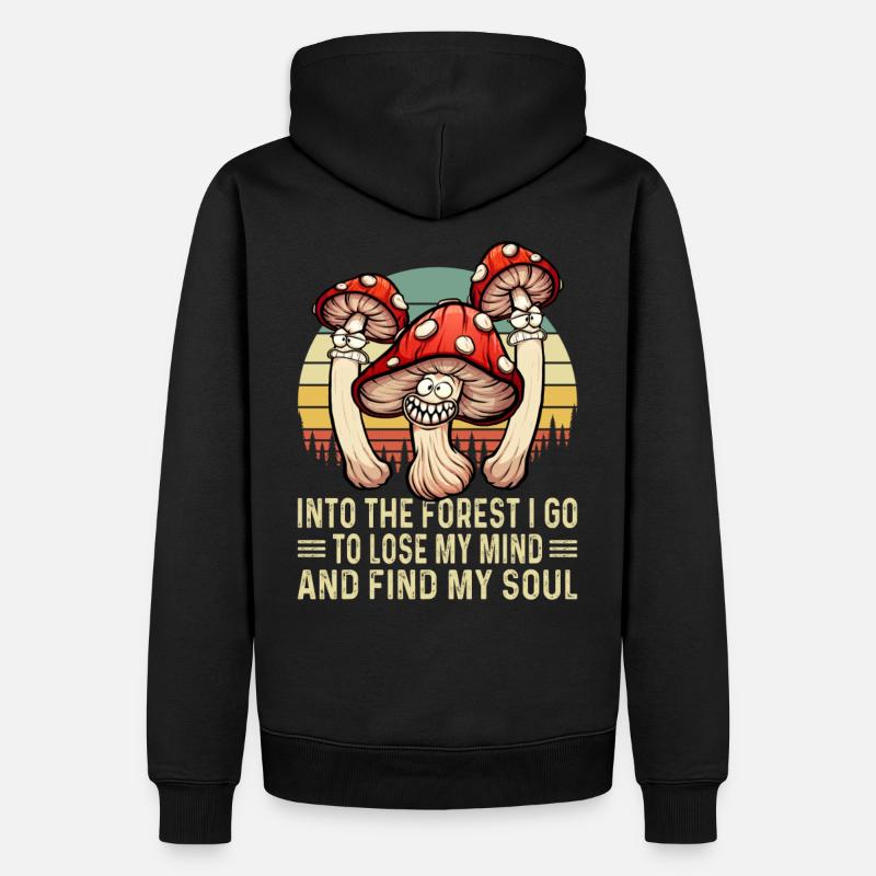 Magic Mushrooms Psychedelisch Drogen Halluzinogen - Männer Premium Bio Hoodie - Schwarz