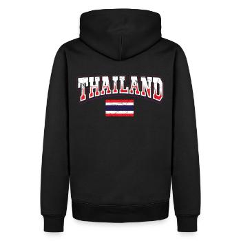 Thaïlande - Sweat à capuche Premium bio Homme - noir - Dos - Nico (187cm)