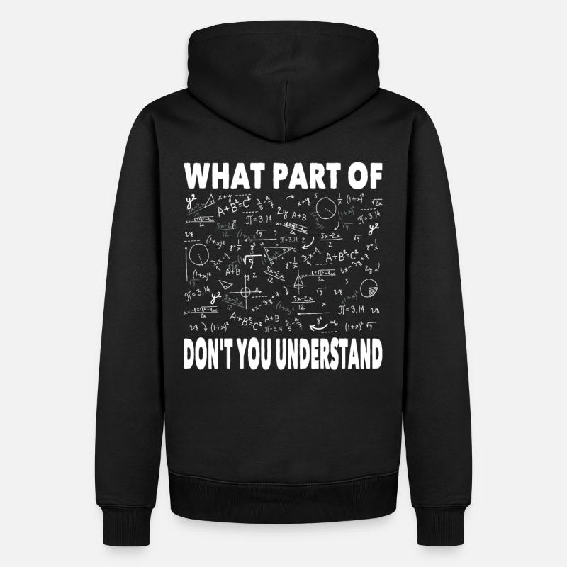Math Math Exercices Mathématicien Cadeau - Sweat à capuche Premium bio Homme - noir