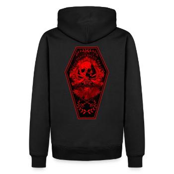 Till Death Do Us Part - Velvet Black Cult Clothing - Männer Premium Bio Hoodie - Schwarz - Hinten - Nico (187cm)