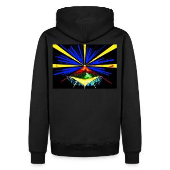 974 - Sweat à capuche Premium bio Homme - noir - Dos - Nico (187cm)