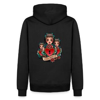 Matroschka Russland Babuschka Puppe - Männer Premium Bio Hoodie - Schwarz - Hinten - Nico (187cm)