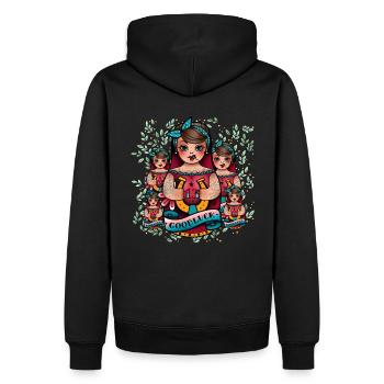 Poupée Matrouchka Russie Babouchka - Sweat à capuche Premium bio Homme - noir - Dos - Nico (187cm)