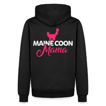 Maine Coon Chats Maman Cadeau Fête des Mères - Sweat à capuche Premium bio Homme - noir - Dos - Nico (187cm)