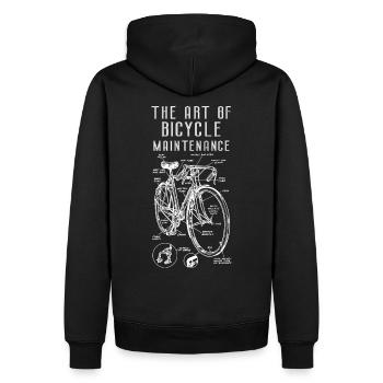 L’art de l’entretien des vélos - Sweat à capuche Premium bio Homme - noir - Dos - Nico (187cm)