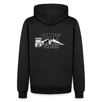 Cadeau pour papy randonneur - Sweat à capuche Premium bio Homme - noir - Dos - Nico (187cm)