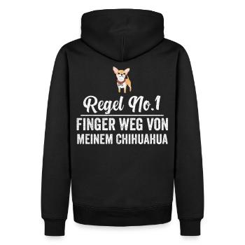 Chihuahua Hunde Chihuahuabesitzer Geschenk - Männer Premium Bio Hoodie - Schwarz - Hinten - Nico (187cm)