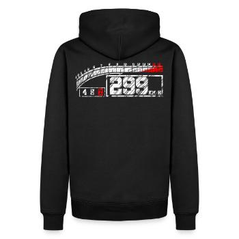 Motorcycle speedometer 299km/h - Men’s Premium Organic Hoodie - black - Back - Nico (187cm)