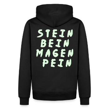 pierre jambe estomac pein - Sweat à capuche Premium bio Homme - noir - Dos - Nico (187cm)