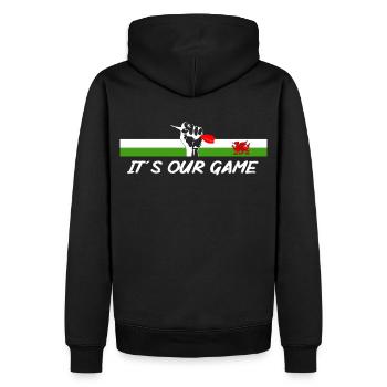 Le Pays de Galles c'est notre jeu - Sweat à capuche Premium bio Homme - noir - Dos - Nico (187cm)