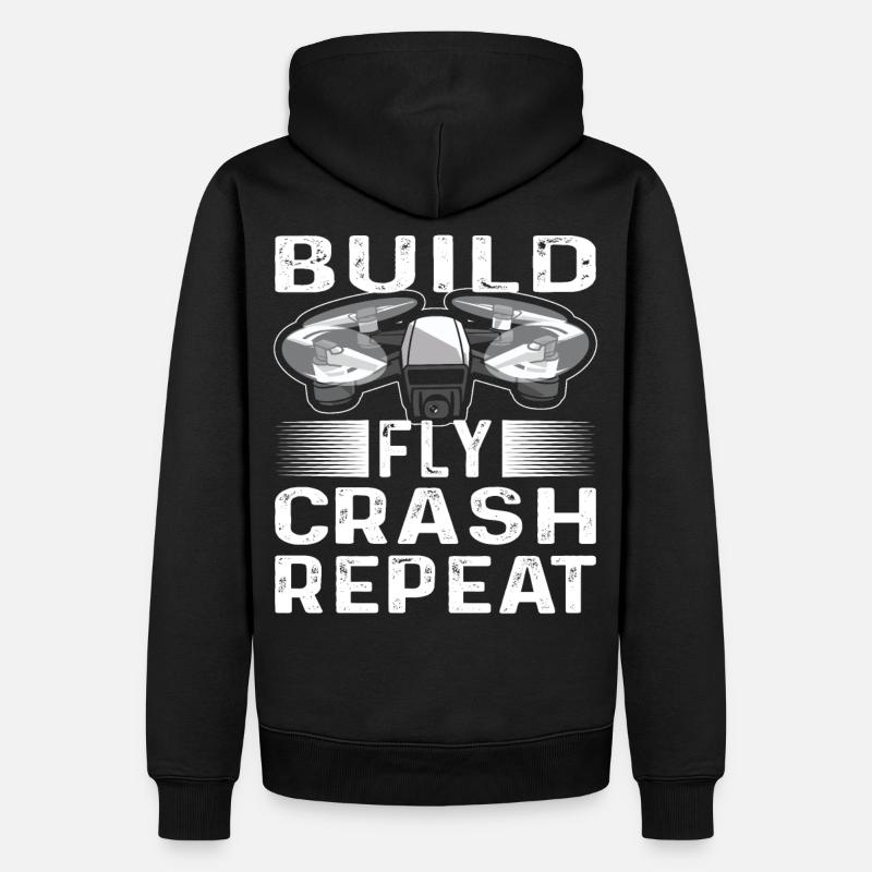 Drones Pilot Quadricopter Cadeau Multicopter - Sweat à capuche Premium bio Homme - noir