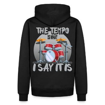 Drums Statement Drummer Drums Saying Gift - Men’s Premium Organic Hoodie - black - Back - Nico (187cm)