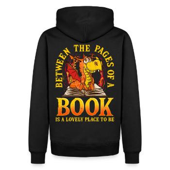 Livre Dragon Lire Livre-livre-livre Roman Auteur - Sweat à capuche Premium bio Homme - noir - Dos - Nico (187cm)