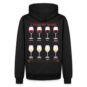Wine white wine types of wine red wine winemaker gift - Men’s Premium Organic Hoodie - black - Back - Nico (187cm)