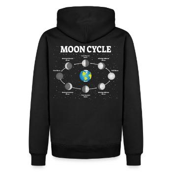 Mondphasen Moon Phases Mond Vollmond Astronomie - Männer Premium Bio Hoodie - Schwarz - Hinten - Nico (187cm)