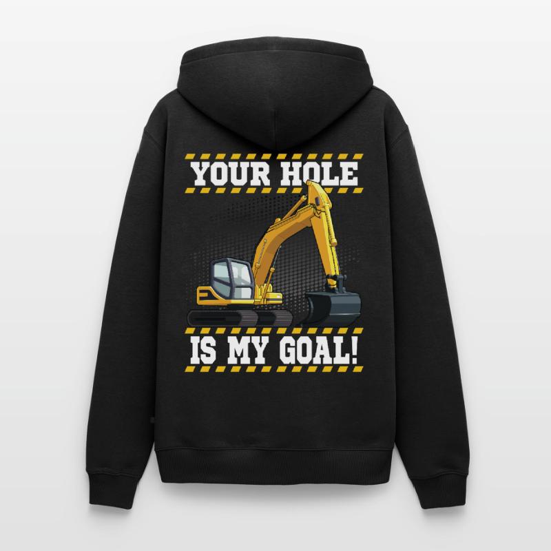 Excavator Machine Operator Work Occupation Construction Work Men’s Premium Organic Hoodie