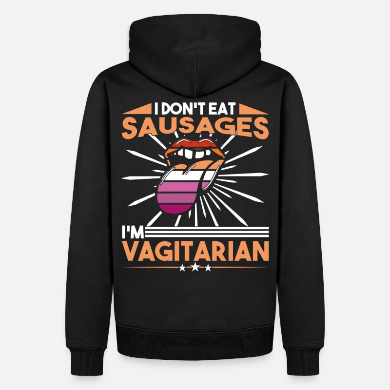 Lesbian Pride Vagitarian - Sweat à capuche Premium bio Homme - noir