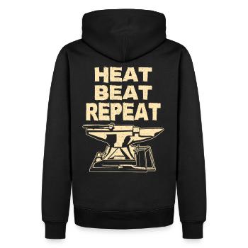 Blacksmith Blacksmith Blacksmith Blacksmith Metalwork Smith - Men’s Premium Organic Hoodie - black - Back - Nico (187cm)