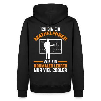 Mathelehrer Mathematik Lehrer Algebra - Männer Premium Bio Hoodie - Schwarz - Hinten - Nico (187cm)