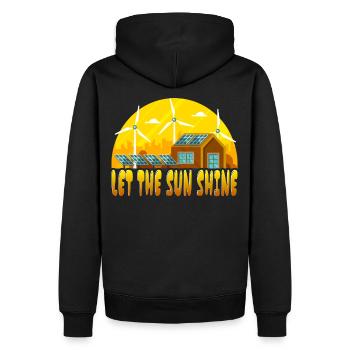 Lass Die Sonne Scheinen Solar Erneuerbare Energie - Männer Premium Bio Hoodie - Schwarz - Hinten - Nico (187cm)