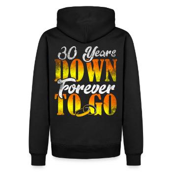 30e anniversaire de mariage - Sweat à capuche Premium bio Homme - noir - Dos - Nico (187cm)