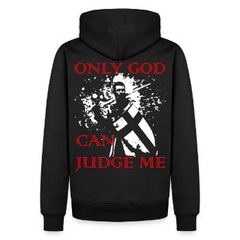 2reborn Croisés Templer Crossknight knight - Sweat à capuche Premium bio Homme - noir - Dos - Nico (187cm)