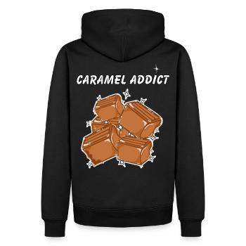 Caramel - Sweat à capuche Premium bio Homme - noir - Dos - Nico (187cm)