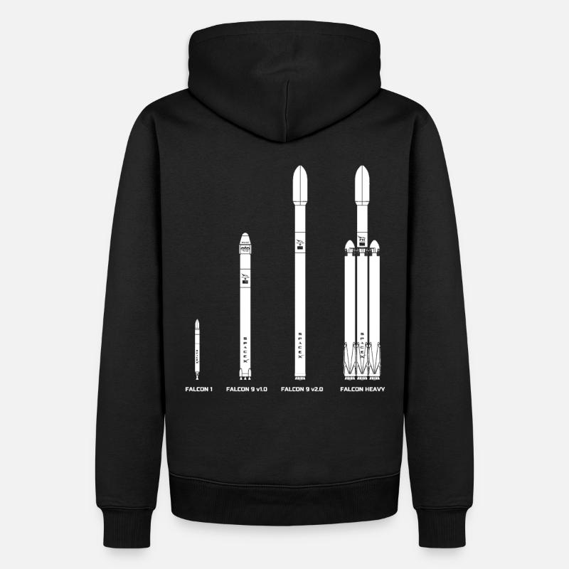 Falcon Fusée Evolution - Sweat à capuche Premium bio Homme - noir