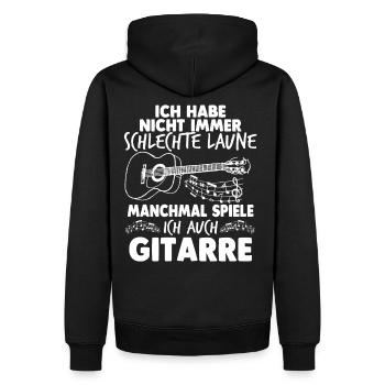 Gitarre Musikband Gitarrist Gitarrenspieler - Männer Premium Bio Hoodie - Schwarz - Hinten - Nico (187cm)