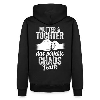 Mutter Und Tochter Muttertag - Männer Premium Bio Hoodie - Schwarz - Hinten - Nico (187cm)