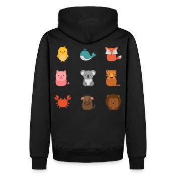 Nature - Sweat à capuche Premium bio Homme - noir - Dos - Nico (187cm)