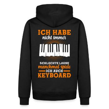 Keyboard Keyboarder Keyboarding Musiker - Männer Premium Bio Hoodie - Schwarz - Hinten - Nico (187cm)